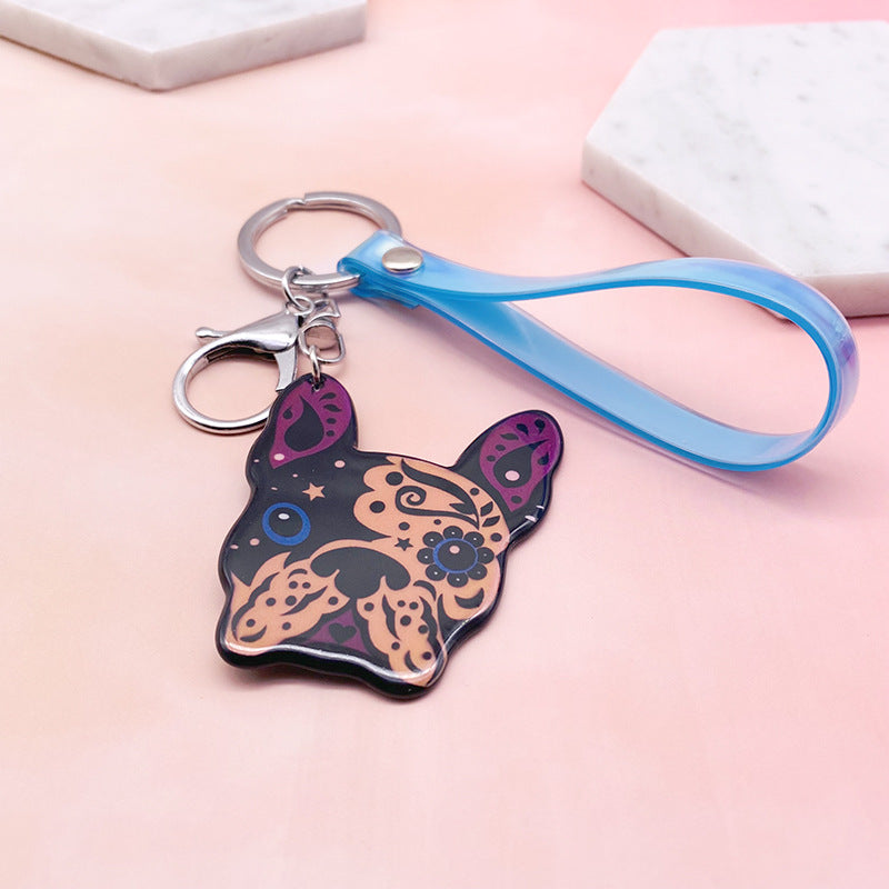 Wholesale Laser Pet Dog Acrylic Keychains